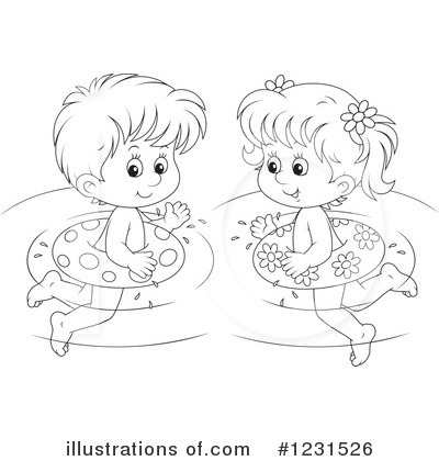 Royalty-Free (RF) Swimming Clipart Illustration by Alex Bannykh - Stock Sample #1231526