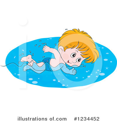 Swimming Clipart #1234452 by Alex Bannykh