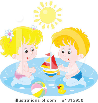 Royalty-Free (RF) Swimming Clipart Illustration by Alex Bannykh - Stock Sample #1315950