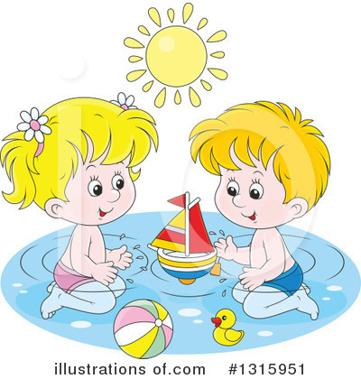 Royalty-Free (RF) Swimming Clipart Illustration by Alex Bannykh - Stock Sample #1315951