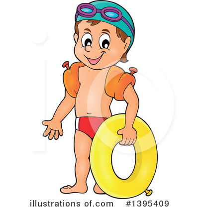 Royalty-Free (RF) Swimming Clipart Illustration by visekart - Stock Sample #1395409