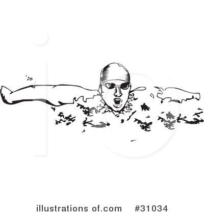 Royalty-Free (RF) Swimming Clipart Illustration by David Rey - Stock Sample #31034