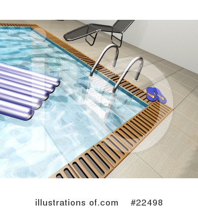 Royalty-Free (RF) Swimming Pool Clipart Illustration by KJ Pargeter - Stock Sample #22498