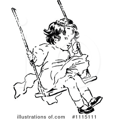 Royalty-Free (RF) Swinging Clipart Illustration by Prawny Vintage - Stock Sample #1115111