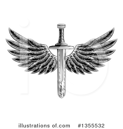 Royalty-Free (RF) Sword Clipart Illustration by AtStockIllustration - Stock Sample #1355532
