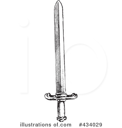 Royalty-Free (RF) Sword Clipart Illustration by BestVector - Stock Sample #434029