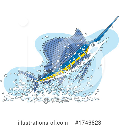 Royalty-Free (RF) Swordfish Clipart Illustration by Alex Bannykh - Stock Sample #1746823