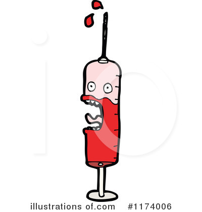Royalty-Free (RF) Syringe Clipart Illustration by lineartestpilot - Stock Sample #1174006