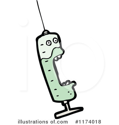 Royalty-Free (RF) Syringe Clipart Illustration by lineartestpilot - Stock Sample #1174018