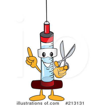 Royalty-Free (RF) Syringe Mascot Clipart Illustration by Toons4Biz - Stock Sample #213131