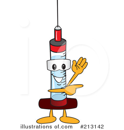 Royalty-Free (RF) Syringe Mascot Clipart Illustration by Toons4Biz - Stock Sample #213142