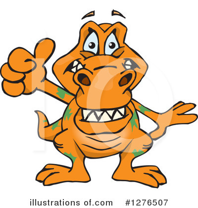 Royalty-Free (RF) T Rex Clipart Illustration by Dennis Holmes Designs - Stock Sample #1276507