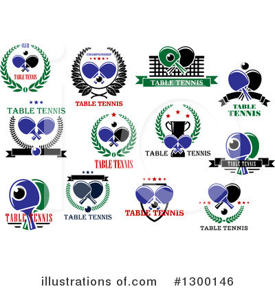 Table Tennis Clipart #1300146 by Vector Tradition SM