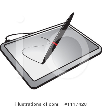 Royalty-Free (RF) Tablet Clipart Illustration by Lal Perera - Stock Sample #1117428