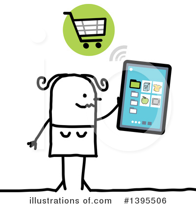 Royalty-Free (RF) Tablet Computer Clipart Illustration by NL shop - Stock Sample #1395506