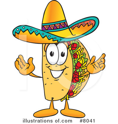 Taco Clipart #8041 by Mascot Junction