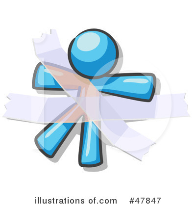 Blue Design Mascot Clipart #47847 by Leo Blanchette