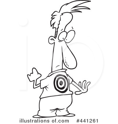 Royalty-Free (RF) Target Clipart Illustration by toonaday - Stock Sample #441261