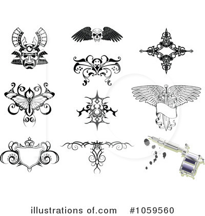 Royalty-Free (RF) Tattoos Clipart Illustration by AtStockIllustration - Stock Sample #1059560
