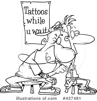 Royalty-Free (RF) Tattoos Clipart Illustration by toonaday - Stock Sample #437481