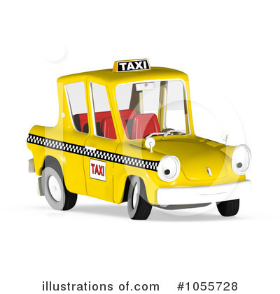 Taxi Clipart #1055728 by Michael Schmeling