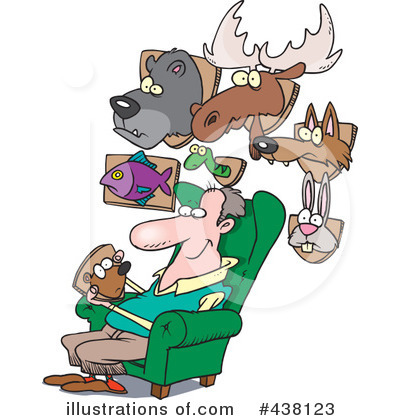 Royalty-Free (RF) Taxidermy Clipart Illustration by toonaday - Stock Sample #438123