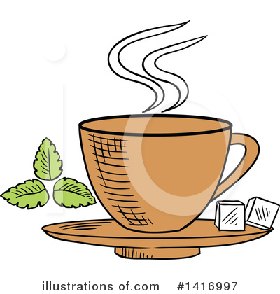 Tea Cup Clipart #1416997 by Vector Tradition SM