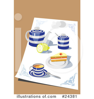 Tea Set Clipart #24381 by Eugene