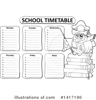 Timetable Clipart #1417190 by visekart