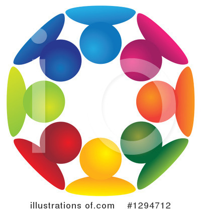 Royalty-Free (RF) Teamwork Clipart Illustration by ColorMagic - Stock Sample #1294712