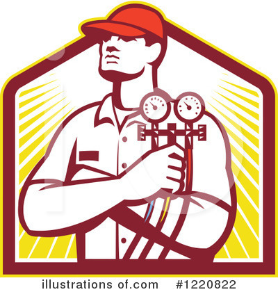 Royalty-Free (RF) Technician Clipart Illustration by patrimonio - Stock Sample #1220822