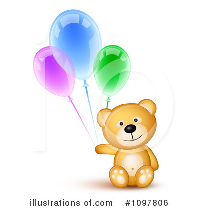 Royalty-Free (RF) Teddy Bear Clipart Illustration by Oligo - Stock Sample #1097806