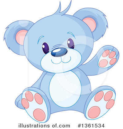 Royalty-Free (RF) Teddy Bear Clipart Illustration by Pushkin - Stock Sample #1361534