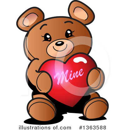 Royalty-Free (RF) Teddy Bear Clipart Illustration by Clip Art Mascots - Stock Sample #1363588