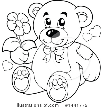 Royalty-Free (RF) Teddy Bear Clipart Illustration by visekart - Stock Sample #1441772
