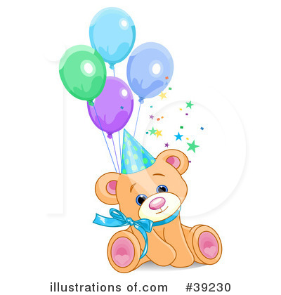 Royalty-Free (RF) Teddy Bear Clipart Illustration by Pushkin - Stock Sample #39230