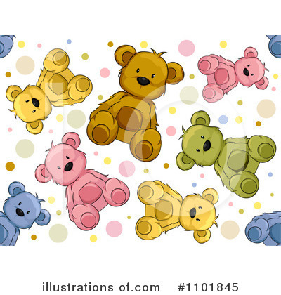 Royalty-Free (RF) Teddy Bears Clipart Illustration by BNP Design Studio - Stock Sample #1101845