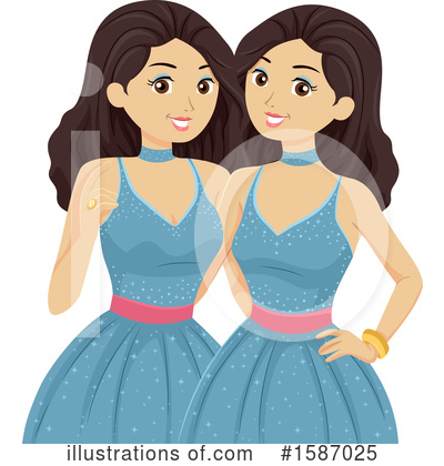 Sisters Clipart #1587025 by BNP Design Studio