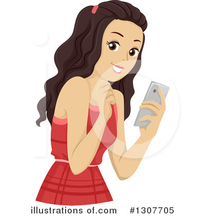 Texting Clipart #1307705 by BNP Design Studio
