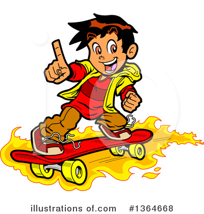 Skating Clipart #1364668 by Clip Art Mascots