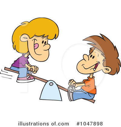 See Saw Clipart #1047898 by toonaday