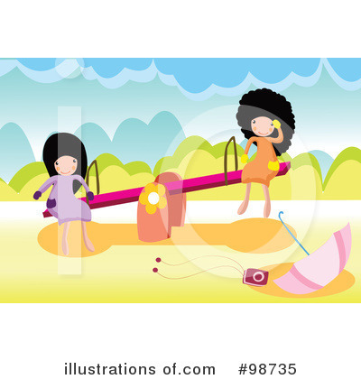 Royalty-Free (RF) Teeter Totter Clipart Illustration by mayawizard101 - Stock Sample #98735