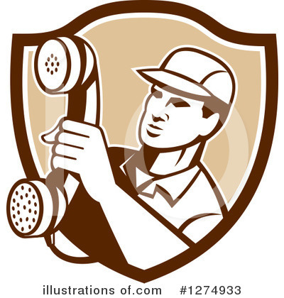 Royalty-Free (RF) Telephone Clipart Illustration by patrimonio - Stock Sample #1274933