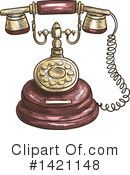 Telephone Clipart #1421148 by Vector Tradition SM