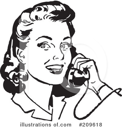 Royalty-Free (RF) Telephone Clipart Illustration by BestVector - Stock Sample #209618