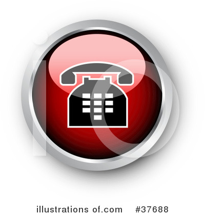 Royalty-Free (RF) Telephones Clipart Illustration by KJ Pargeter - Stock Sample #37688