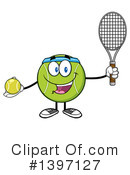 Tennis Ball Character Clipart #1397127 by Hit Toon