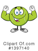 Tennis Ball Character Clipart #1397140 by Hit Toon