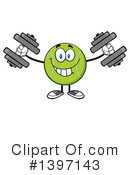 Tennis Ball Character Clipart #1397143 by Hit Toon