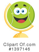 Tennis Ball Character Clipart #1397146 by Hit Toon